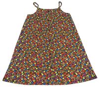 Černé květinové šaty Primark