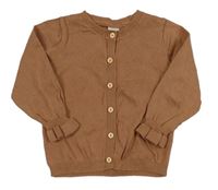Hnědý propínací svetr H&M