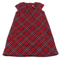 Červeno-tmavomodro-bílé kárované šaty H&M