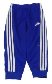 Modré sportovní kalhoty s logem zn. Adidas