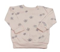 Světlerůžová květinová mikina Primark