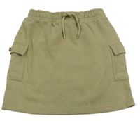 Khaki tepláková cargo sukně River Island