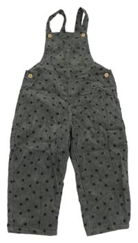 Šedé puntíkaté laclové manšestráky Next