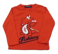 Červené triko s drakem 