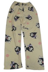 Světlebéžové pyžamové kalhoty s Kuromi