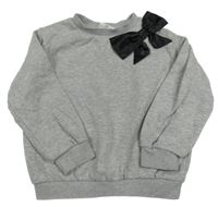 Světlešedá mikina s mašlí H&M