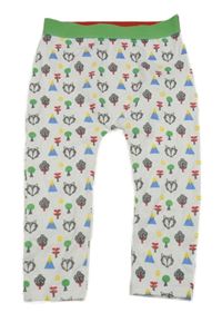 Bílé pyžamové kalhoty s obrázky
