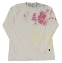 Bílé triko s barevnými flíčky 