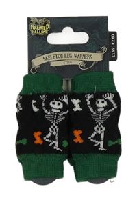 Nové - Černo-zelené návleky s lebkami 