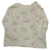 Smetanové triko s medvědy Lupilu