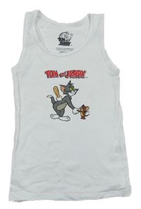 Bílý nátělník s Tom a Jerry 