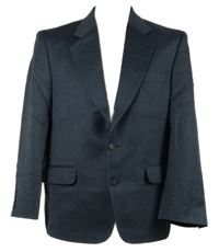 Pánské tmavomodro-modré vzorované vlněné sako Jim Spencer 