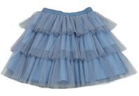 Modrá tylová sukně s volánky Topolino