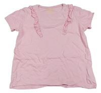 Růžové tričko s volánky Primark 