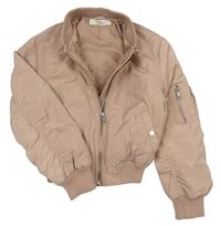 Světlerůžový šusťákový zateplený crop bomber H&M