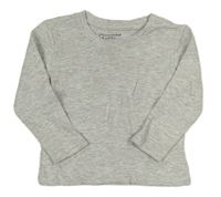 Šedé žebrované triko Primark