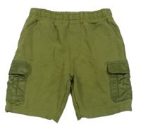 Khaki teplákové kraťasy s kapsami Baker