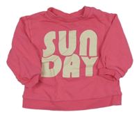 Růžová mikina s nápisem H&M