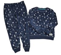 Tmavomodré plyšové pyžamo s Disney postavami George