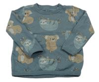 Šedomodrá mikina s koalami a lenochody C&A