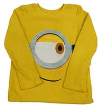 Žlutá fleecová mikina s Mimoněm 