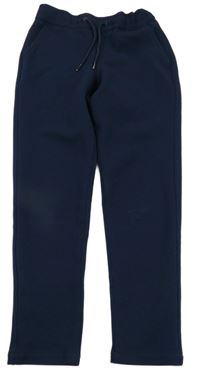 Tmavomodré vzorované teplákové chino kalhoty