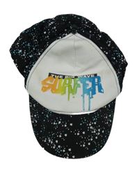 Bílo-černá kšiltovka s nápisem a kaňkami  C&A