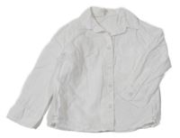 Bílá lněná košile H&M