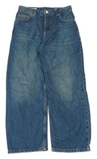 Modré wide leg rifle Zara