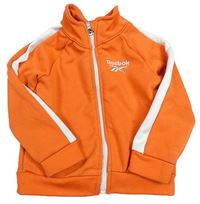 Oranžová sportovní propínací mikina s logem Reebok 