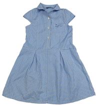 Modro-bílé kostkované polo šaty  George 