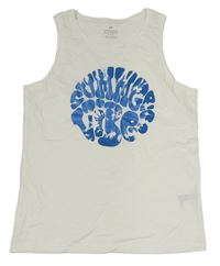 Bílý top s nápisem H&M
