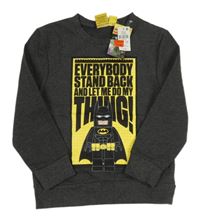 Tmavošedá mikina s Batmanem Primark
