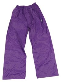 Fialové šusťákové nepromokavé funkční kalhoty Dry Kids 