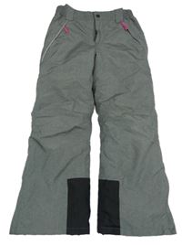 Šedé funkční šusťákové oteplovačky Crane