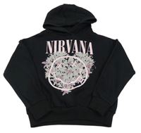 Černá mikina Nirvana s kapucí 