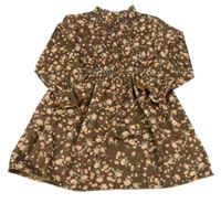 Hnědé kytičkované šaty Shein 