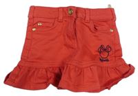 Červená riflová sukně s Minnie C&A