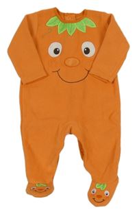 Oranžový fleecový overal - dýně George