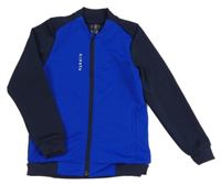 Safírovo-tmavomodrá funkční sportovní propínací mikina Decathlon