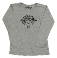 Šedé triko s nápisem TCM 