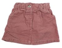 Starorůžová manšestrová sukně Primark 