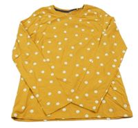 Okrové triko s puntíky Next