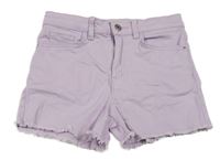 Lila riflové kraťasy Denim 