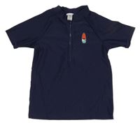 Tmavomodré UV tričko se surfem Yigga