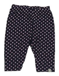 Tmavomodré kytičkované legíny Liegelind 