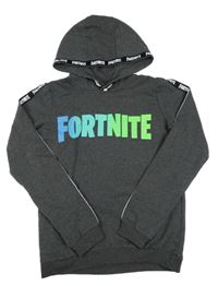 Šedá mikina Fortnite s kapucí Pep&Co