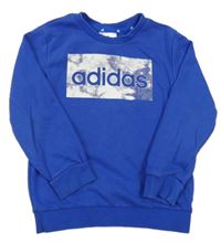 Safírová mikina s logem Adidas