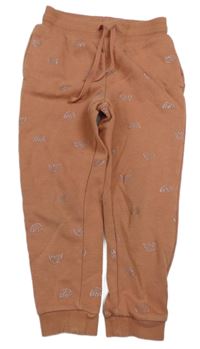Starorůžové tepláky s duhami H&M