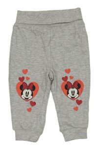 Šedé melírované tepláky s Minnií Disney